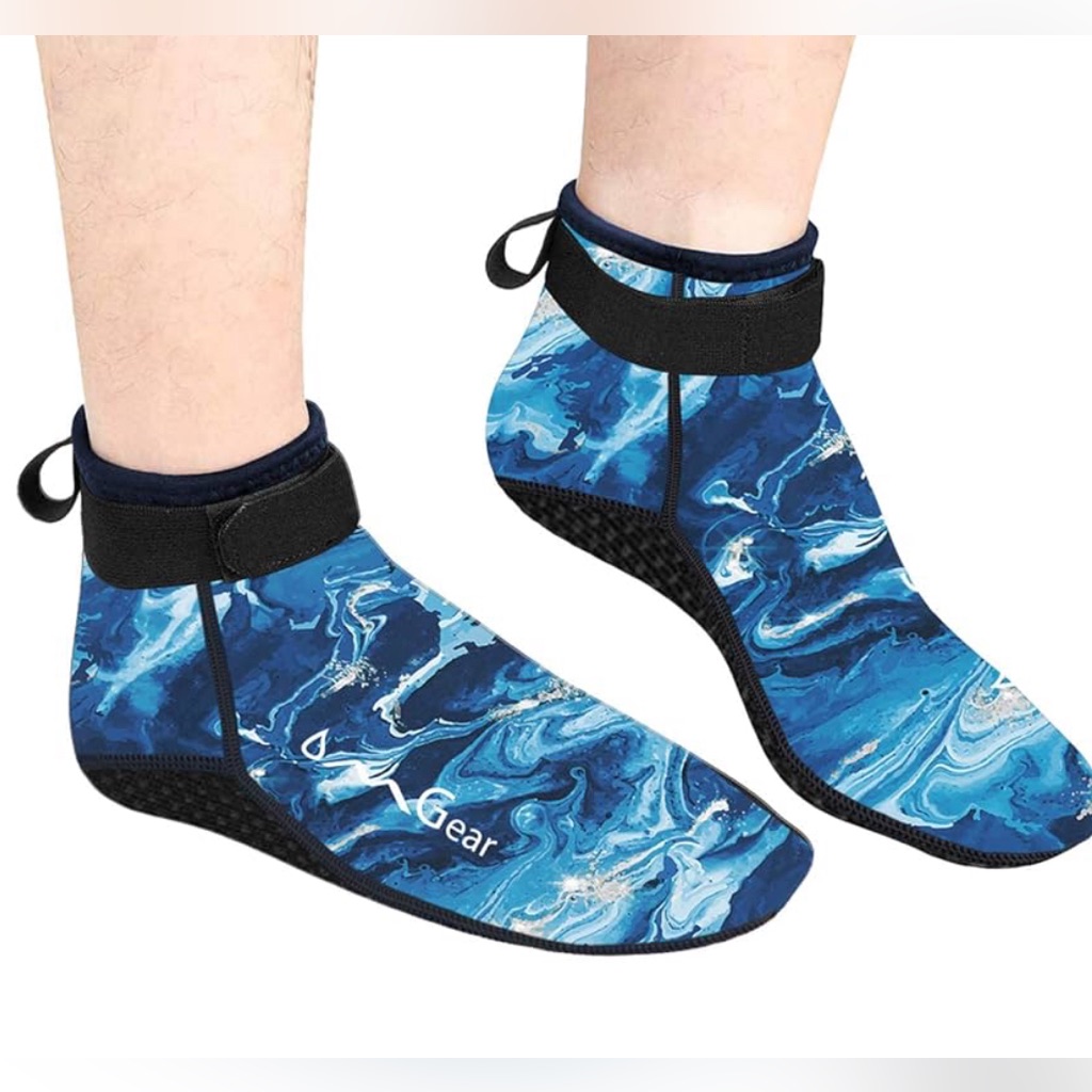 Water Socks Neoprene Beach Booties Omgear Low 3mm Anti-Slip Wetsuit Footwear Nwt